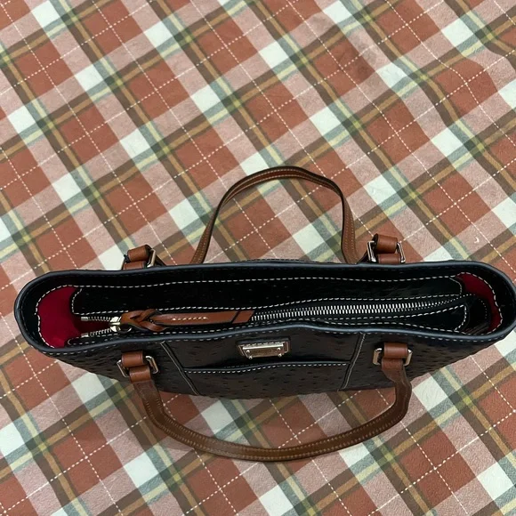 Dooney & Bourke Lexington Black Ostrich small tote - Picture 3 of 12